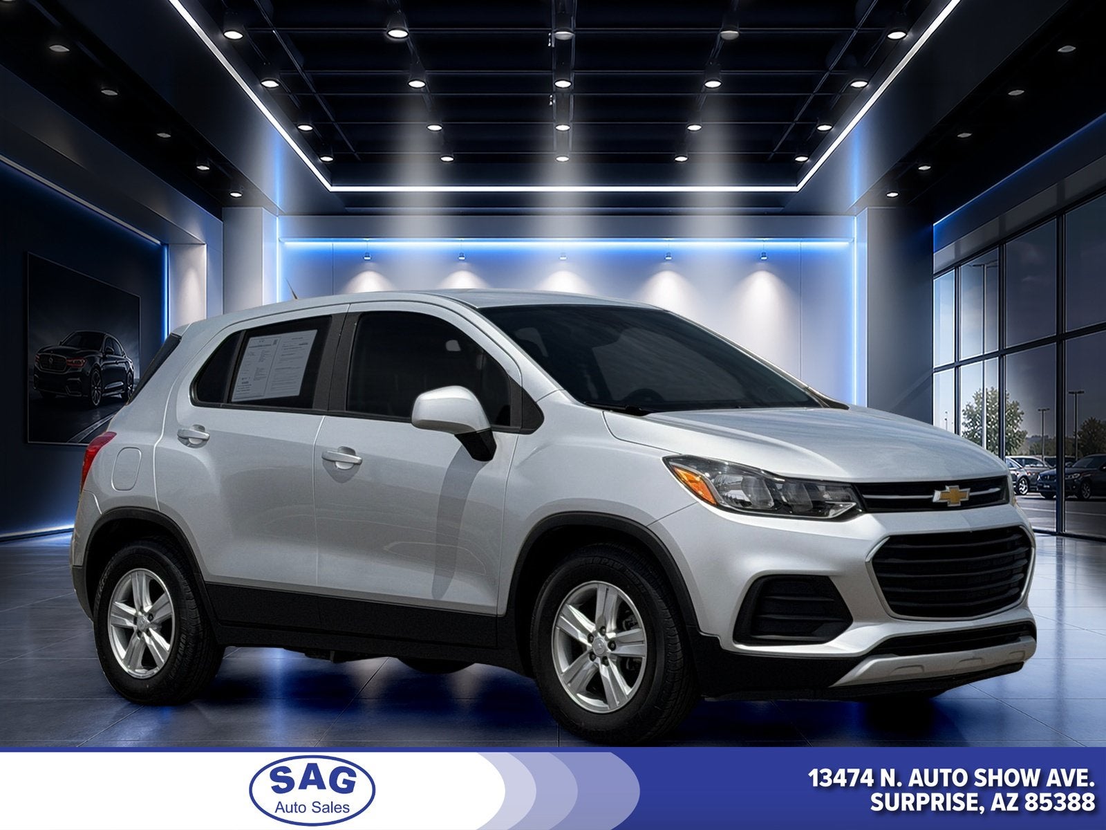 2020 Chevrolet Trax LS in Silver Ice Metallic — front three-quarter view