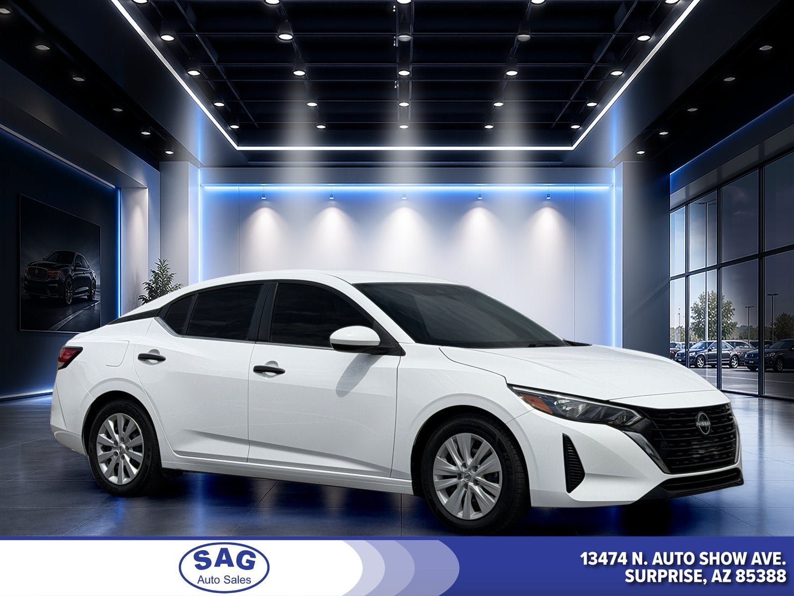 2024 Nissan Sentra S in Fresh Powder — front three-quarter view