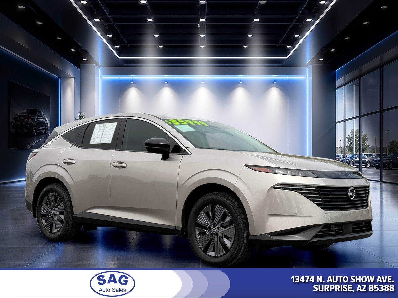 2025 Nissan Murano SL in Champagne Silver Metallic — front three-quarter view