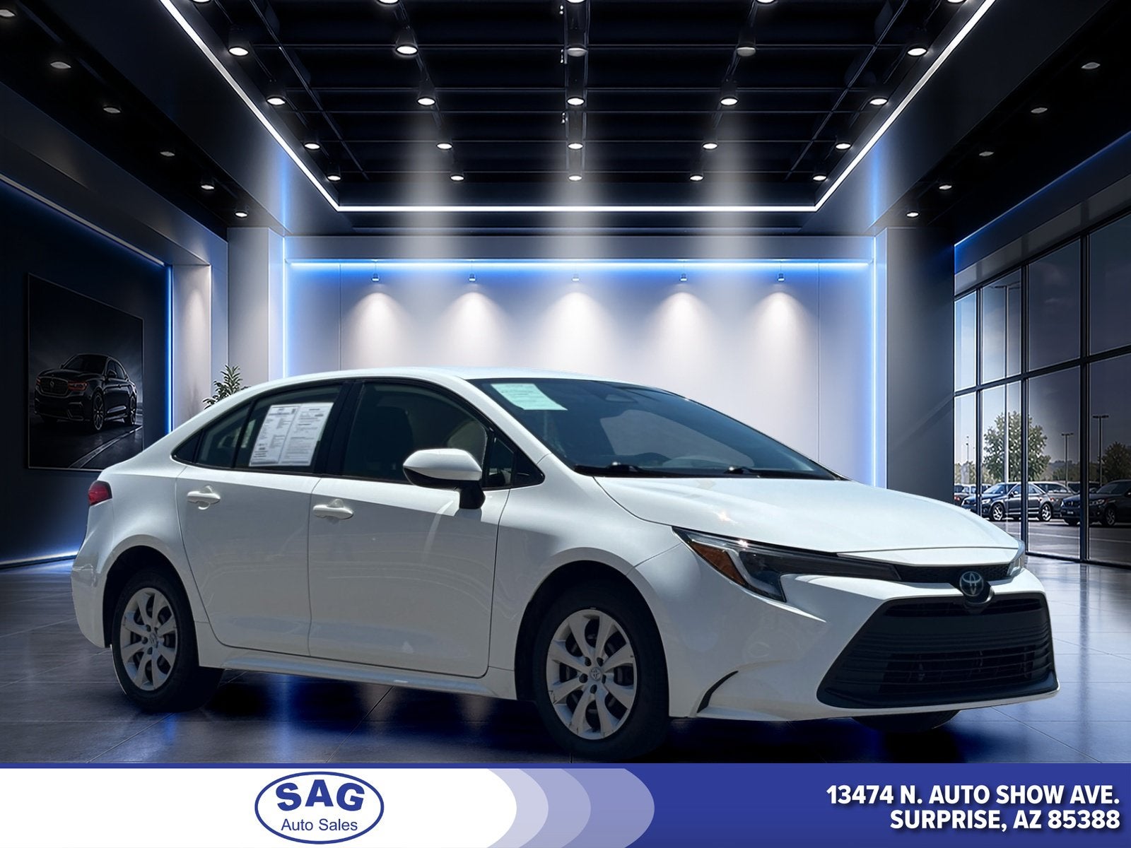 2023 Toyota Corolla Hybrid LE in Ice — front three-quarter view