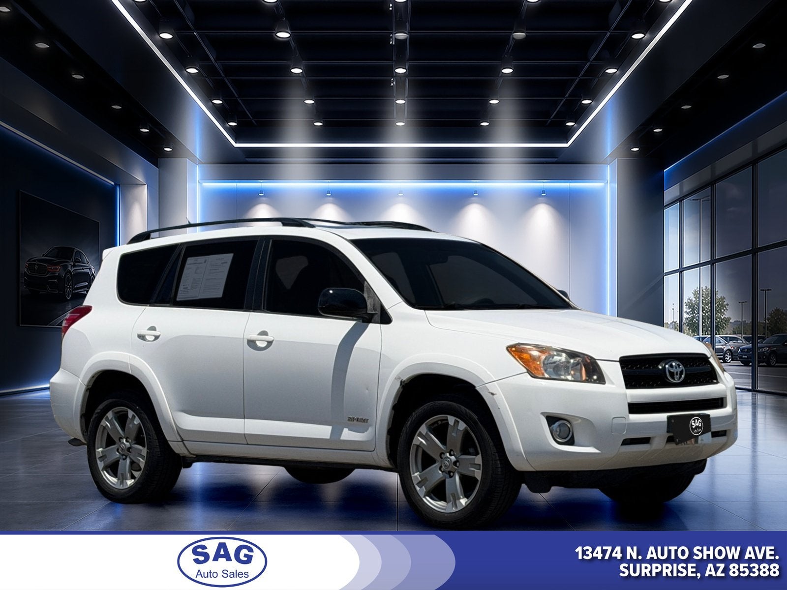 2010 Toyota RAV4 Sport in White — front three-quarter view